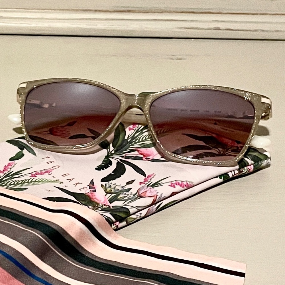 Ted Baker Sunglasses White and Gold
